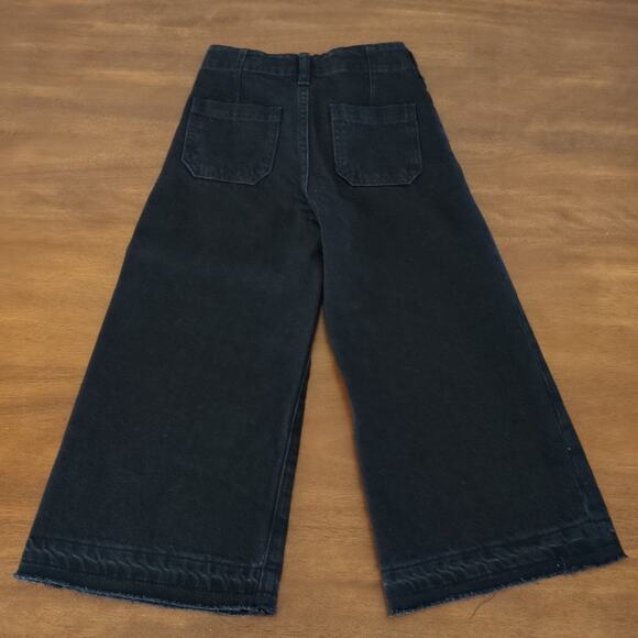 Gap kids Kids High Rise Stride Wide-Leg Ankle Black color Jeans girls size S / 6 - Picture 6 of 7